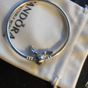 New ~.Pandora Harry Potter Bangle Bracelet .925 Silver